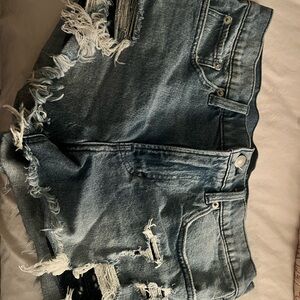 Lucky Brand Blue Distressed Jean Shorts